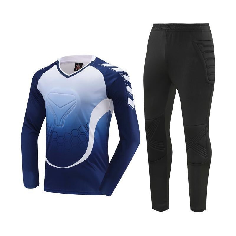 Children's Adult Soccer Goalkeeper's Suit suit Protection Long Sleeve Jersey Longmen Shirt Thickened Sponge Training Suit