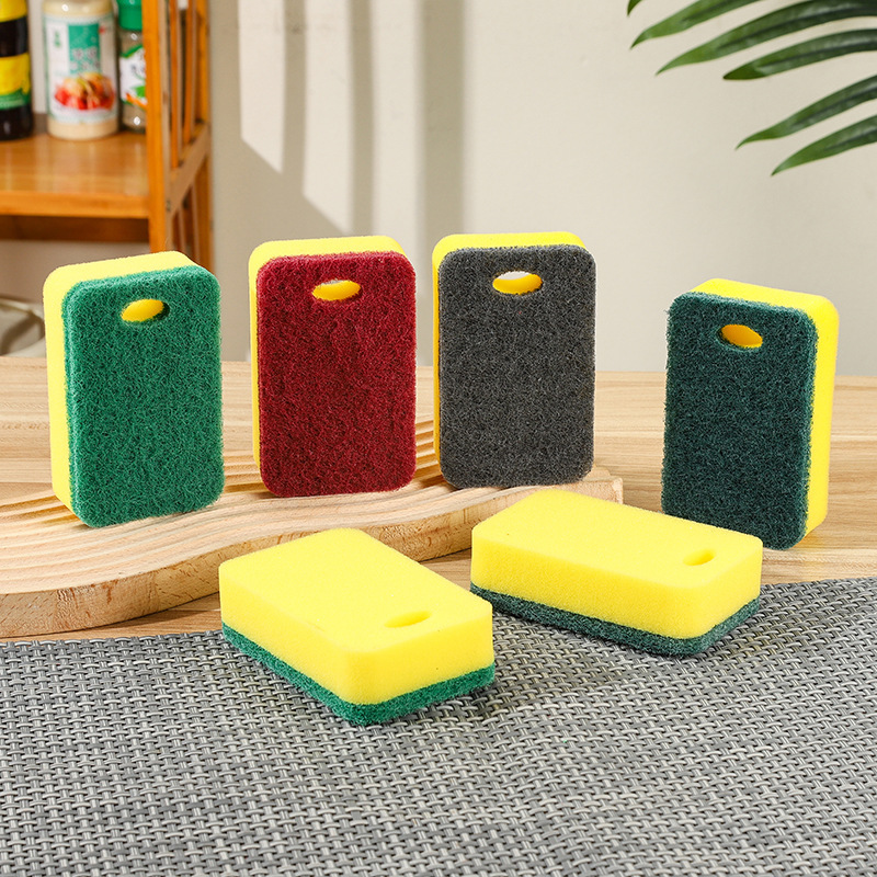 厂家直供 去污除锈海绵擦 高密海绵尼龙含砂百洁布多种造型