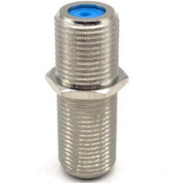 Синий пластик Британский двойной переходник F «мама» F «мама» из цинкового сплава с прямым проходом из цинкового сплава