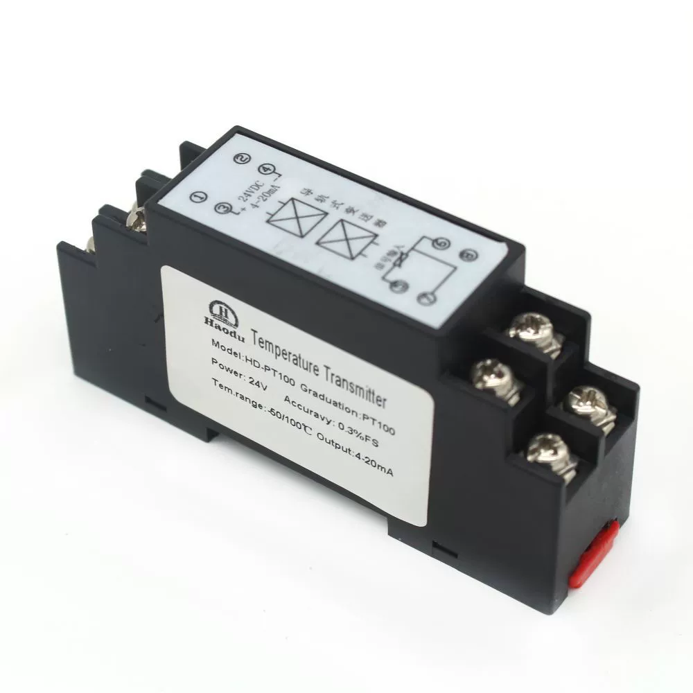 Модуль преобразователя температуры рельсового типа rs485 термический резистор PT100 изолированный передатчик Выход 4-20mA