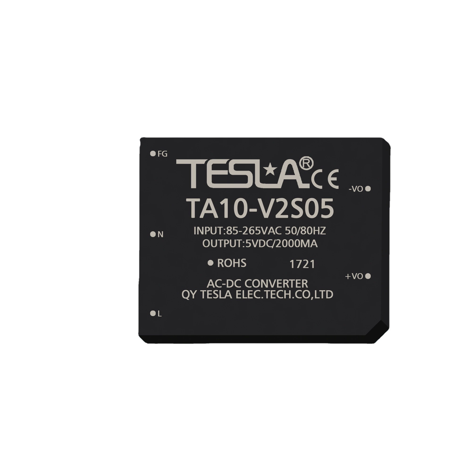 AC/DC 10W однофазный выход 3V, 5V, 9V, 12V, 15V, 24V TA10-T2S05-V