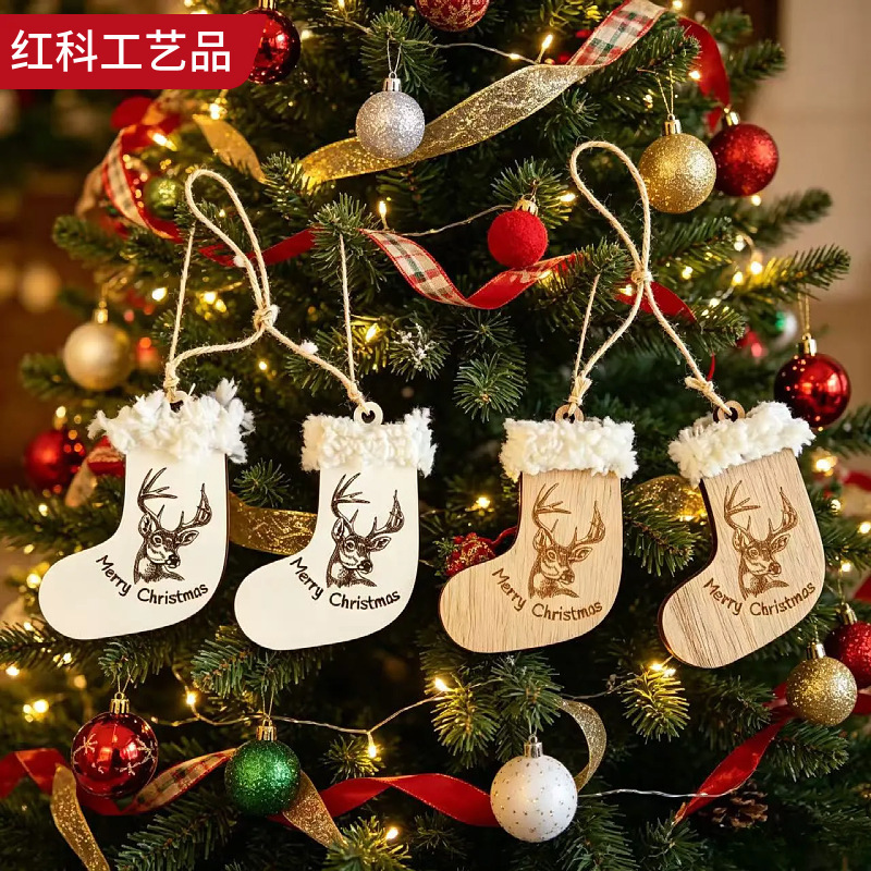 Christmas Stocking Decorations Creative Wooden Small Hanging Ornaments Gifts Christmas Boots Exquisite Wooden Painted Holiday Ornaments Christmas Stocking Decorations Creative Wooden Small Hanging Ornaments Gifts Christmas Boots Exquisite Wooden Painted Holiday Ornaments