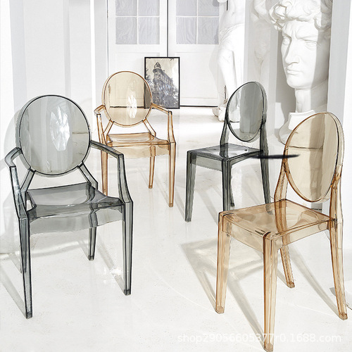 Owia Acrylic Dining Chair | Transparent, Lightweight Chair | Wedding & Instagram-Style Meeting Chair | Nordic Ghost & Devil Crystal Chair