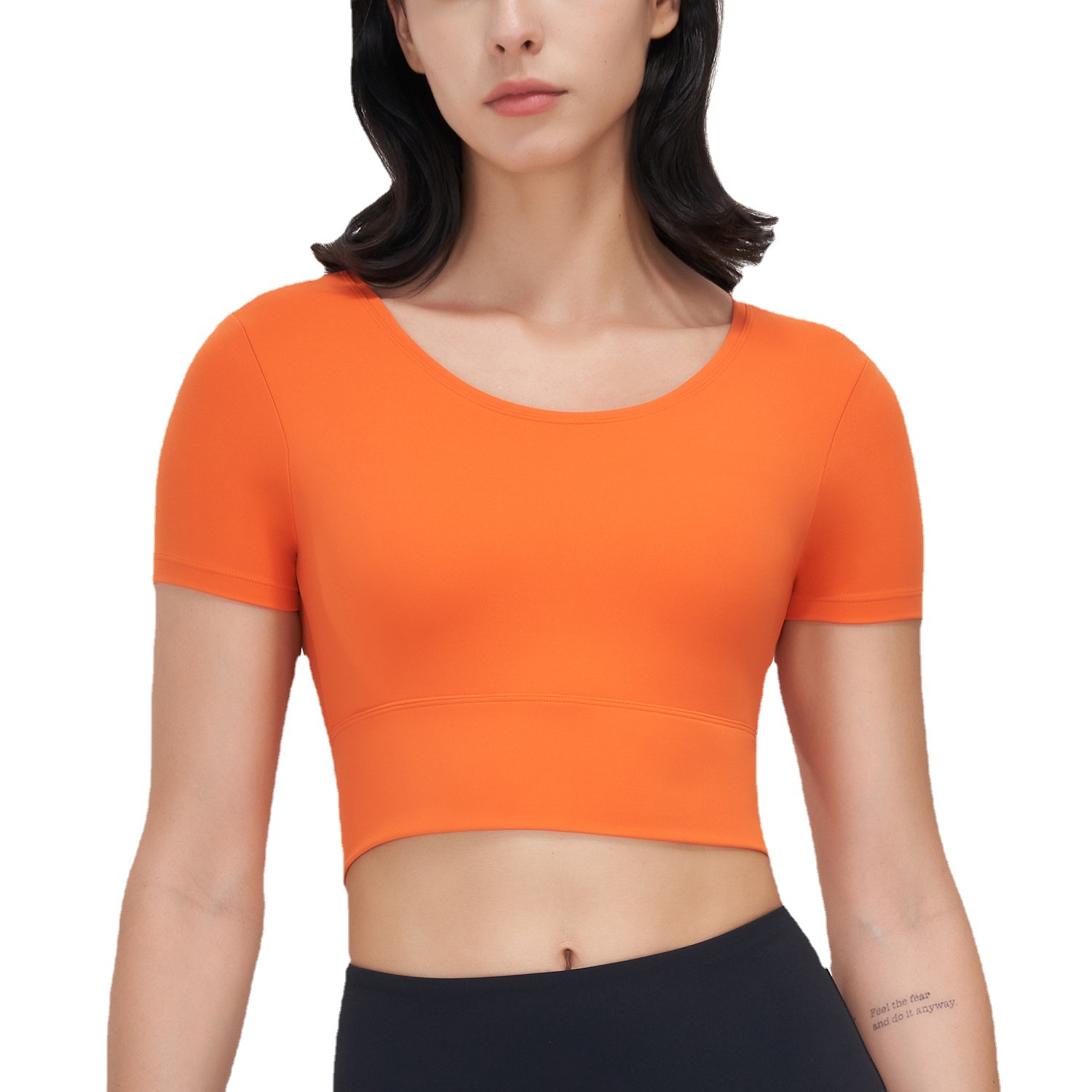Ropa de Yoga de las mujeres deportes apretados Top con almohadilla de pecho manga corta correr adelgazamiento Chaleco de color sólido nueva ropa de entrenamiento