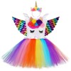 Children's colorful dress, short angel wings, unicorn, tulle, cosplay