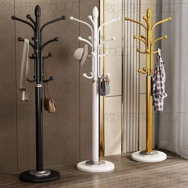 Clothes Rack Floor-Standing Vertical Iron Clothes Rack Bedroom Coat Rack Floor-Standing Bag Rack Living Room Home Clothes Rack