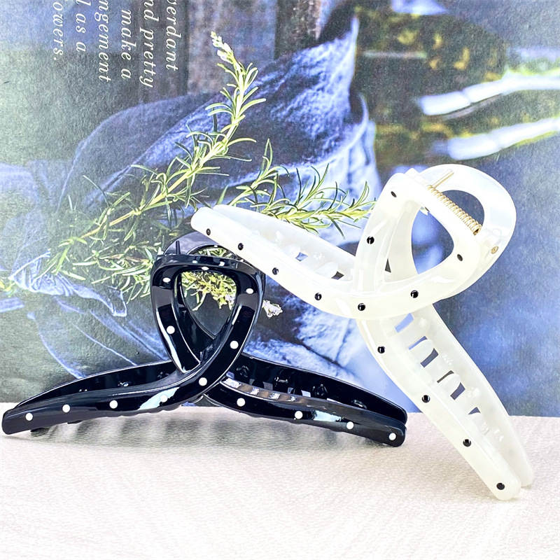 Amazon pintura de goma pinza de pelo grande tamaño pequeño y mediano horquilla de color sólido pinza de pelo dos yuanes tienda supermercado accesorios para el cabello accesorios para la cabeza Accesorios