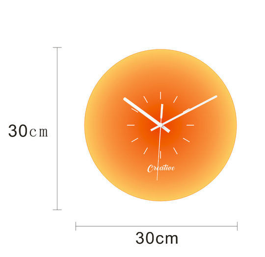 Factory Creative Sunset Glass Clock Hanging Watch Home Hanging Watch Creative Personality Simple Sunset Creative Art Clock