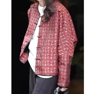 2025 Early Spring European Explosions Fashion Western Style Super Beautiful Unique Beautiful New Chinese Style National Style Red Coat Women