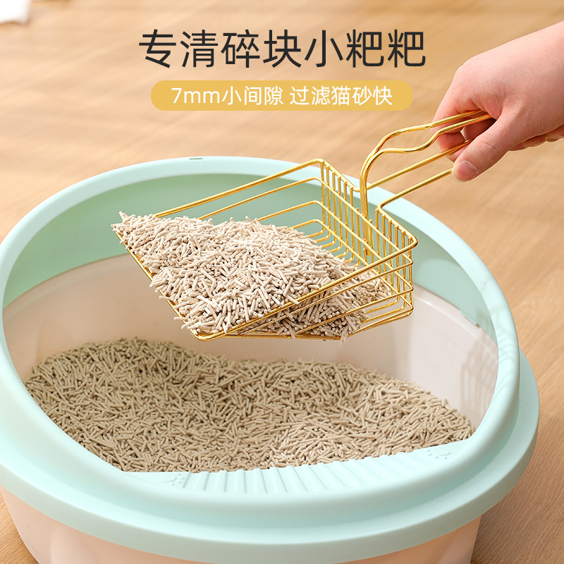 Hawo pala de arena de gato de metal pala de arena de gato de acero inoxidable grande pala de limpieza de aleación de gato filtro de mierda de gato suministros para mascotas