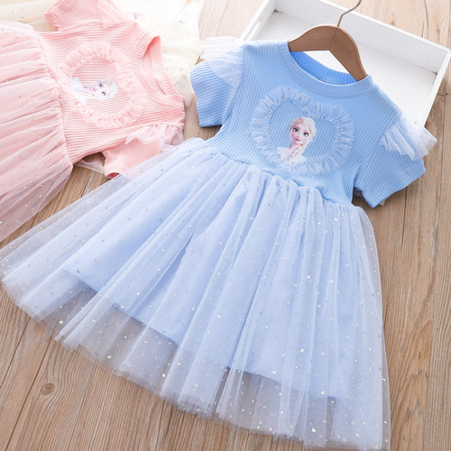  Spring and Autumn New Girls' Dresses Little Girls Style Salsa Princess Dresses