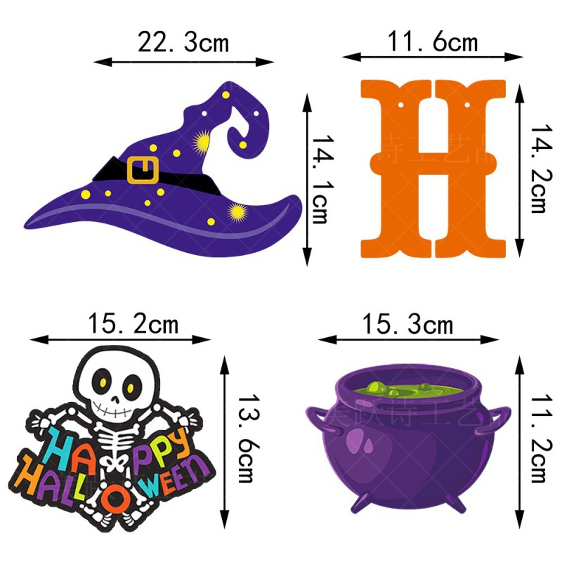 Europa y los Estados Unidos de la nueva decoración de fiesta de Halloween tira de banderas conjuntos de colgar en espiral barra de la casa embrujada colgar decoración tira de banderas