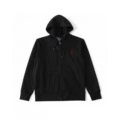 Zipper sweatshirt-black-red label