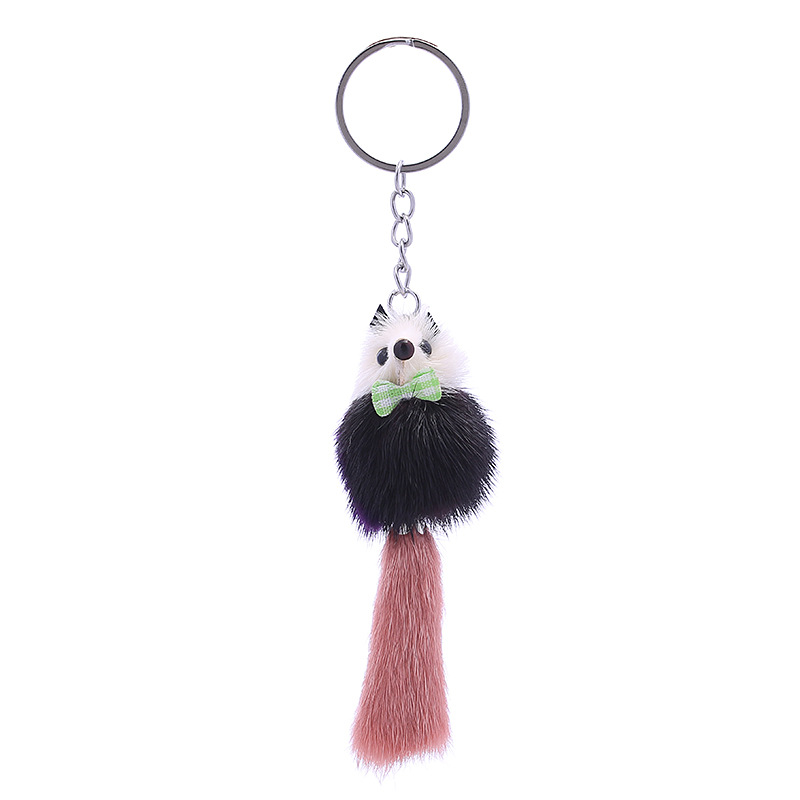 Lindo Pequeño Zorro Llavero Bolso Colgante Visón Muñeco De Peluche Accesorios Lindos display picture 3