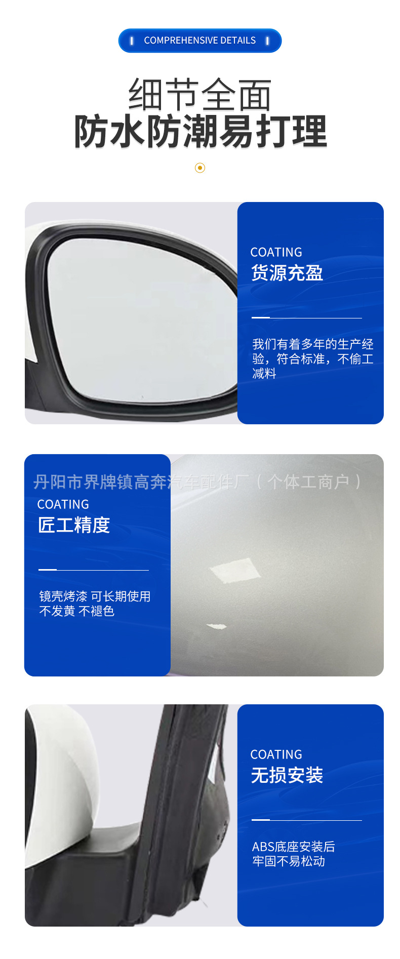 Suitable for 2010-2016 Tiguan Rearview Mirror Assembly, Manufacturer Supplies Tiguan for Trguan Reflector