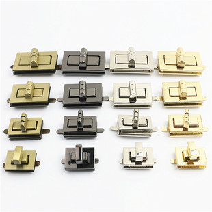 Bag luggage hardware accessories small square lock lock buckle bag hardware accessories lock light gold silver gun black lock