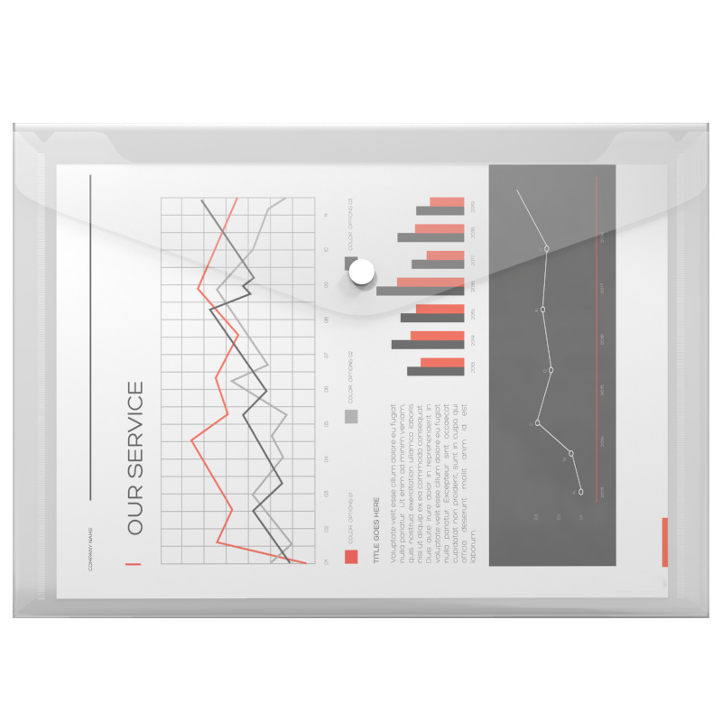 [10 paquetes] bolsas de archivos transparentes poderosas bolsas de archivos gruesas bolsas de archivos de botón a prueba de agua A4 almacenamiento 5505