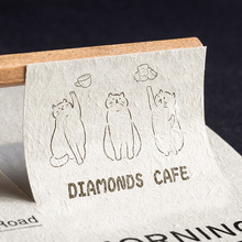 【跨境】日式颗粒大地纹不干胶贴纸定制广告花店茶叶logo二维码标