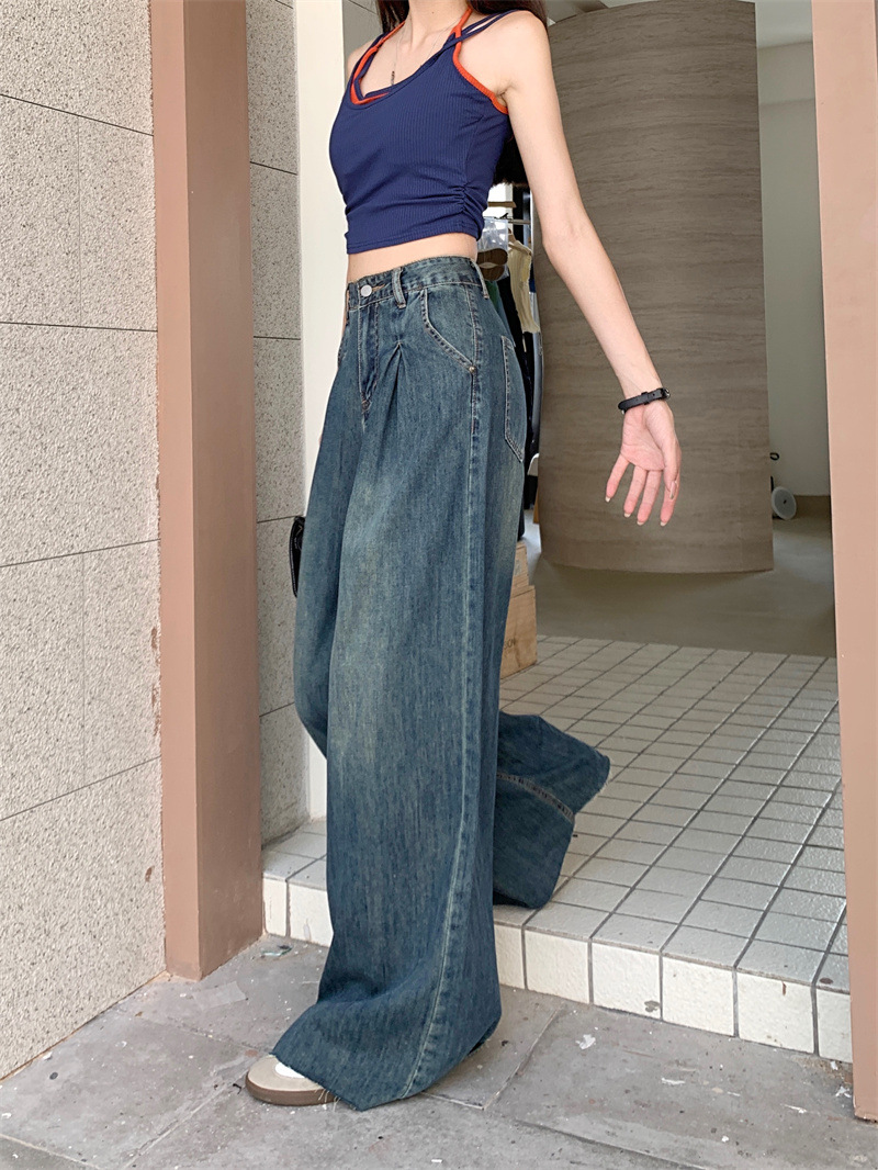 امرأة اليومي شارع غير رسمي ملابس الشارع اللون الصامد مكتمل الطول جيب جينز display picture 7