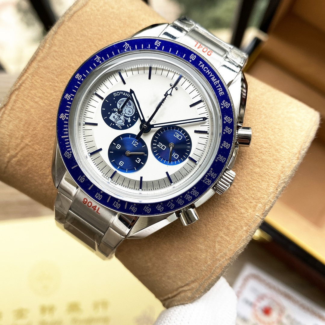 Om Speedmaster Series Watches Fully-Automatic Mechanical Quartz Fine Steel Mens Watch Fashion Business Casual Watch Batch