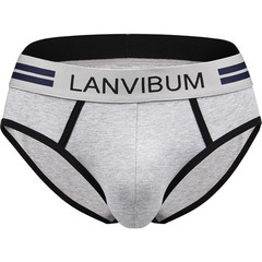 New men's underwear athletic briefs cotton mid-rise plus size sexy trendy male sense Korean style men's briefs