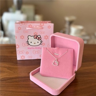 Birthday Kitty Necklace Women's Sweet Cute Pendant Clavicle Chain to Send Girlfriend Heart
