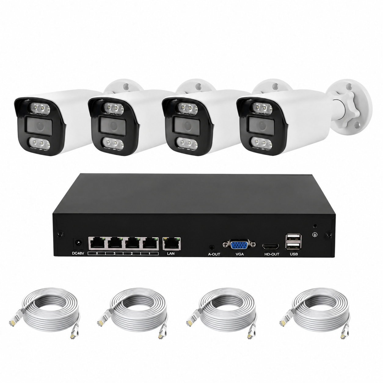 POE Security Camera System IP CCTV NVR Kit Seetong摄像头套装