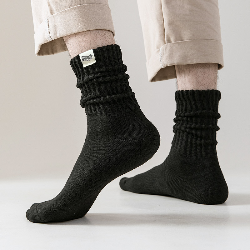 73g för värme förtjockad sport medium tub tygetikett herrhandduksbotten tjock tråd höst och vinter långa strumpor_voghion.com