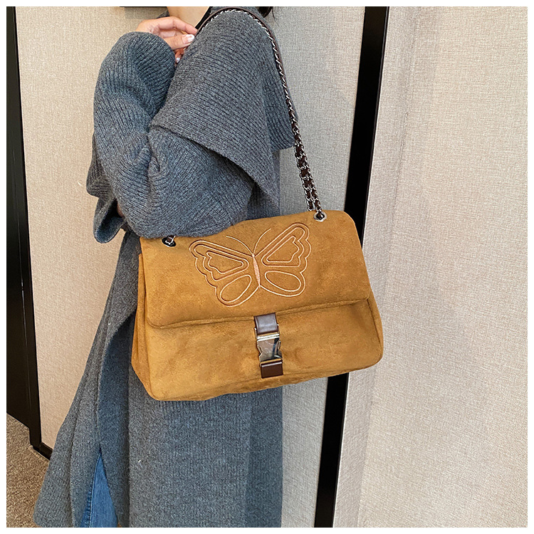 Nuova borsa a tracolla con catena monospalla di grande capacità, borsa da donna, borsa a tracolla con farfalla ricamata, borsa Maillard_voghion.com