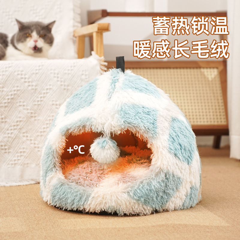 공장 직접 겨울 고양이 모양 그물 빨간 고양이 사육장 따뜻한 반 폐쇄 애완 동물 용품 고양이 집 고양이 매트