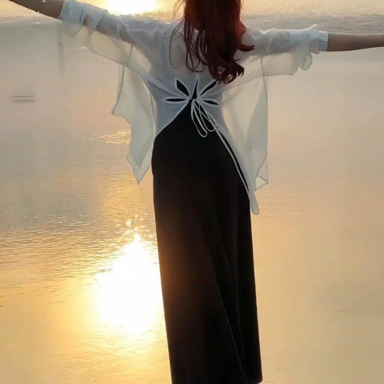 Летнее платье-костюм в стиле лёгкой роскоши, французский элегантный дизайн, 2024 года,  утонченная юбка,  омолаживающий тренд.