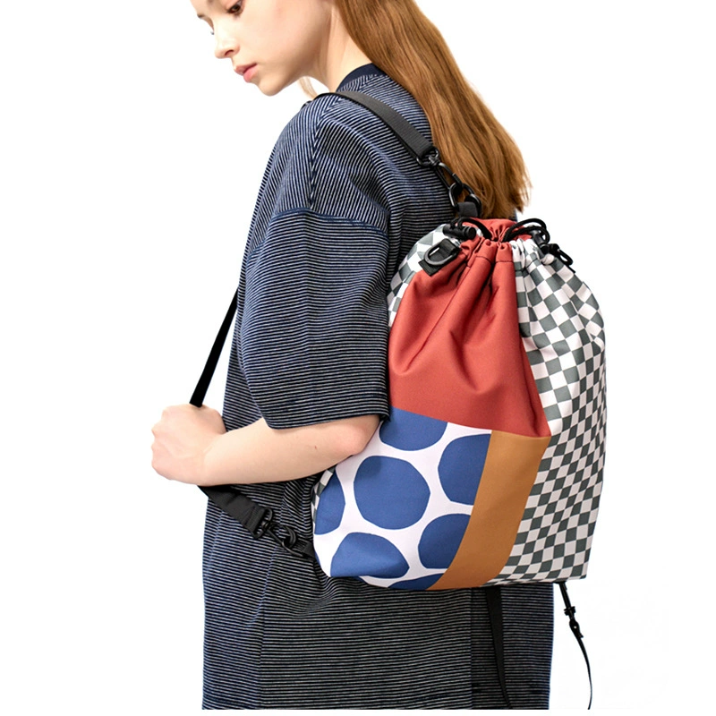 Рюкзак из ткани Оксфорд на шнурке с кулиской, Мужская и Женская Спортивная дорожная сумка для фитнеса, рюкзак большой емкости, школьная сумка