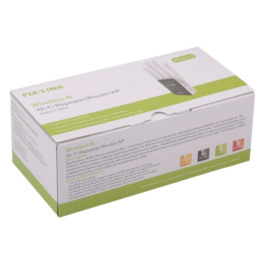 Завод в наличии четырехъядерный антенный маршрутизатор беспроводной Wi-Fi усилитель ретранслятора сигнала 300 Мбит/с WR09