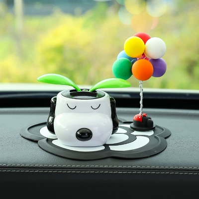 Creative Net red car: Car ornaments - puppy-sunflower-colorful-balloon-camellia-pad