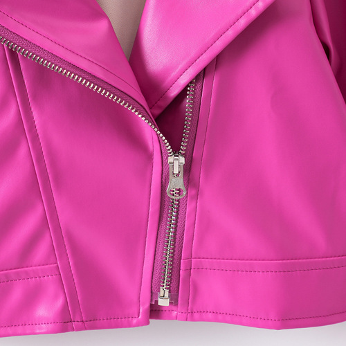 Children's English-style European and American winter coats 2024, cross-border trade, girls' coats, PU leather jackets, cycling jackets