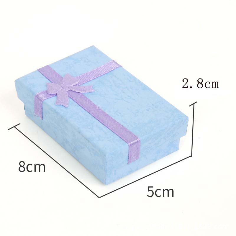 Caja de joyas de la cubierta del cielo y la tierra, serie de papeles de nube, pernos de orejas, taladro de regalo al por mayor, caja de embalaje de joyas de arco de fábrica