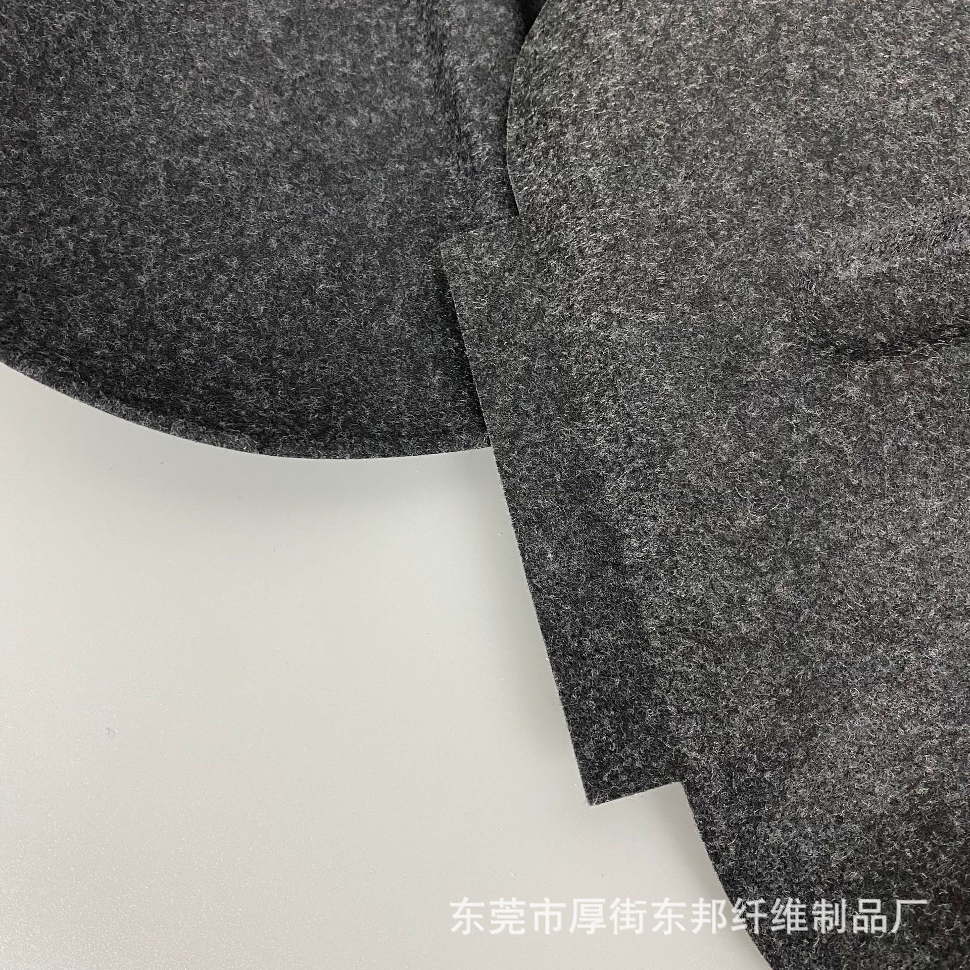 热压定型灰色毛毡 汽车内饰毛毡布零部件防护针刺无纺布