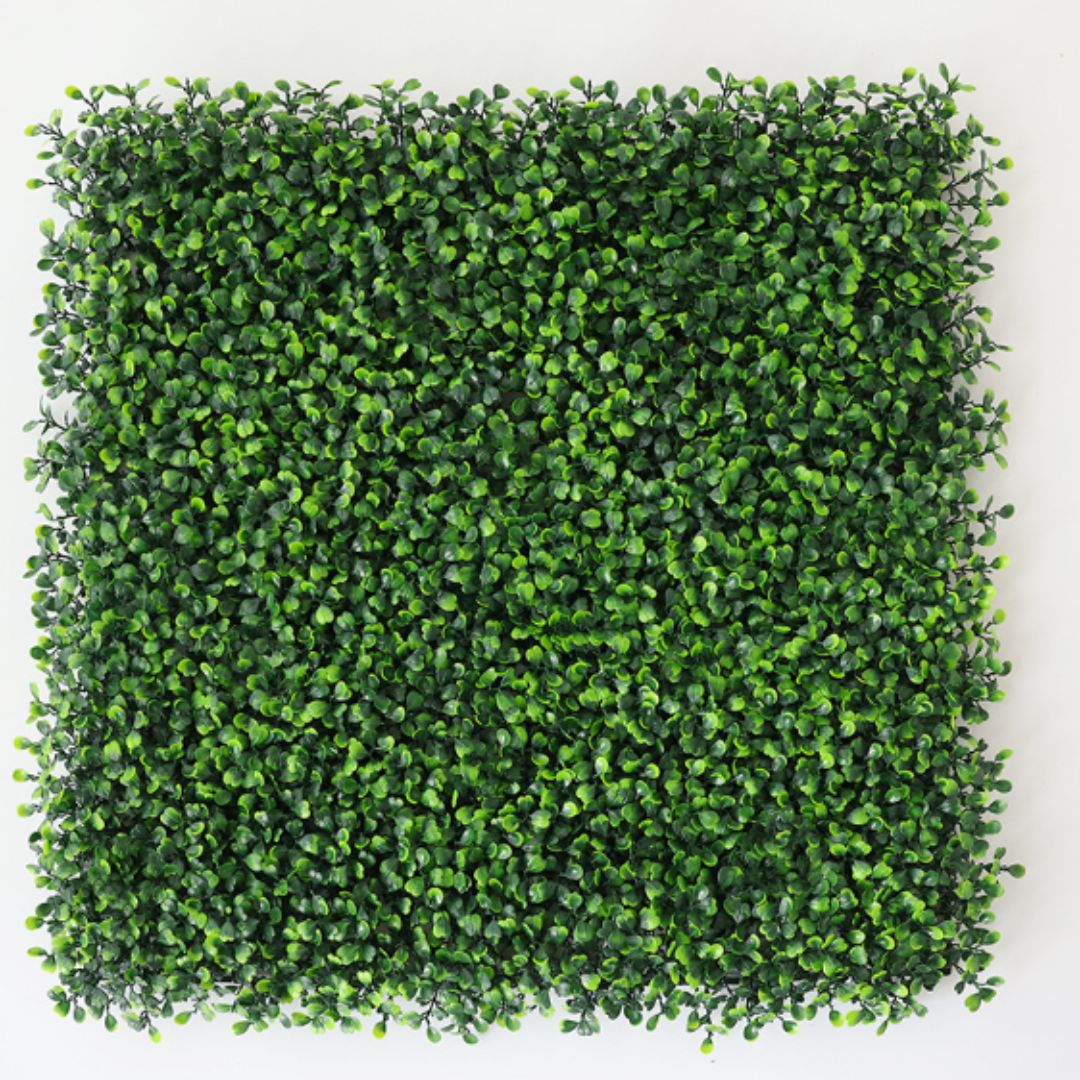 Muro de Plantas Artificiales de Suministro Directo Teum, Fondo de Pared de Plástico Resistente al Sol, Césped Milán, Decoración Interior y Exterior, Pared de Plantas Verdes Artificiales