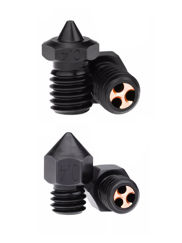 MK8硬化鋼噴嘴CHT克隆高流量endr3D打印機配件CR10耐磨高溫V6噴頭