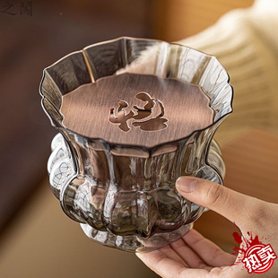 New Glass Tea Strainer with Lid, Tea Set Accessories, Tea Bucket, Tea Residue Jar, Tea Pot Holder, Household Waste Cup Holder