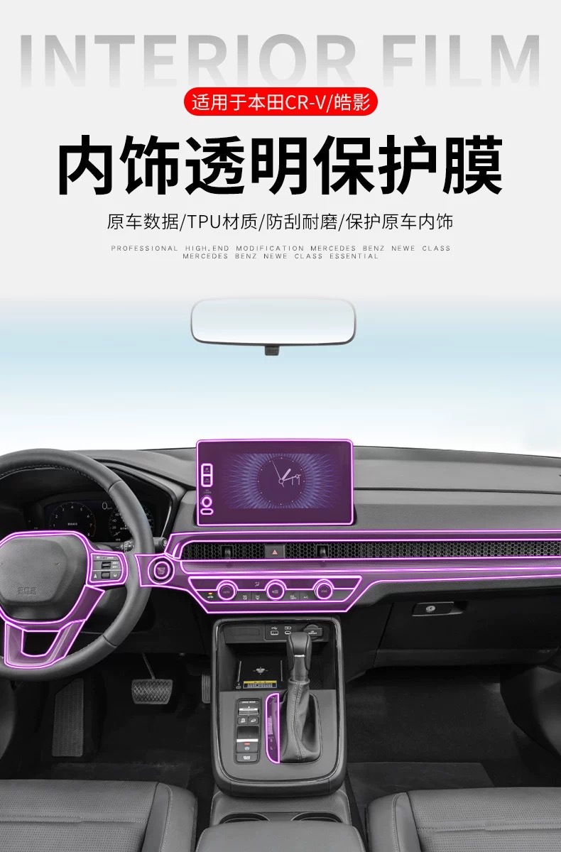 Suitable for the New Honda Crv Interior Protective Film, Headlight Film, Central Control Navigation Screen, Gear Shift Decoration, Automotive Supplies Tpu