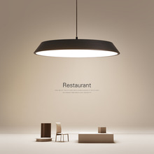 餐廳燈吊燈led現代簡約設計師單頭餐館圓形北歐超亮書房飯廳燈具