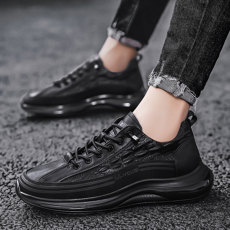 Zapatos de piel de cocodrilo zapatos de otoño para hombres 2024 nuevos zapatos deportivos tendencia zapatos casuales de todo fósforo zapatillas de deporte para hombres