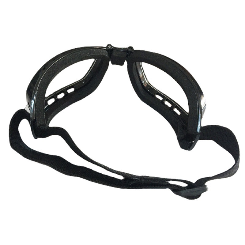 劳保PC护目镜防尘防沙骑行护目镜七彩滑雪镜二折小风镜摩托车眼镜