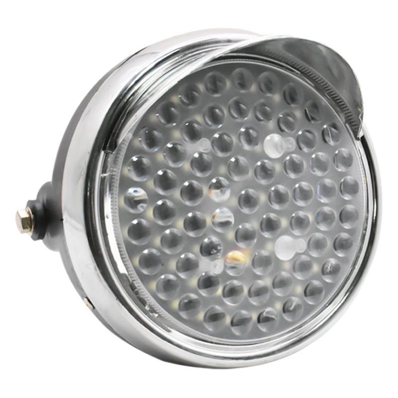 Triciclo LED faro motocicleta Super brillante 66 perlas modificado faro redondo 12V-80V universal coche eléctrico faro