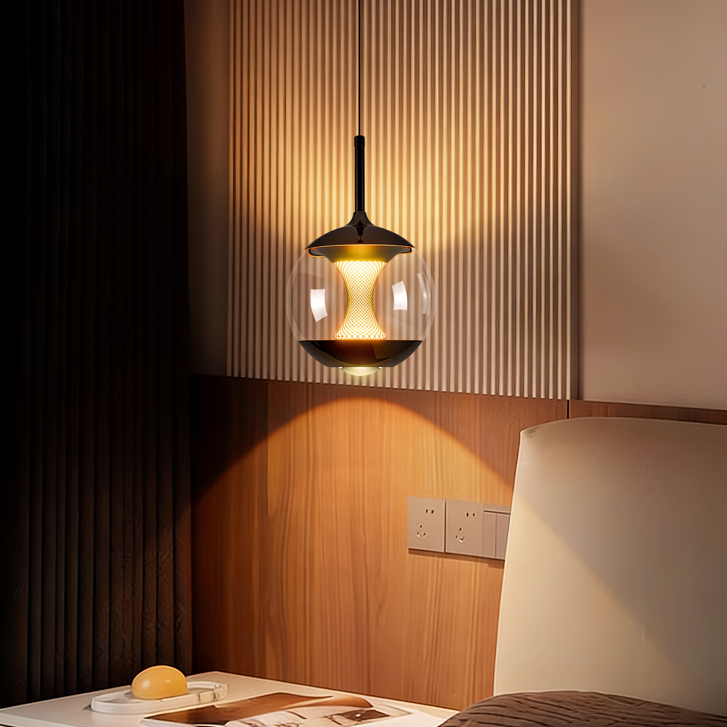 Italiano Yuhui dormir lámpara de cabecera lámpara de cama lujosa moderna comedor de bar elevador dormitorio con lámparas para dormir L535