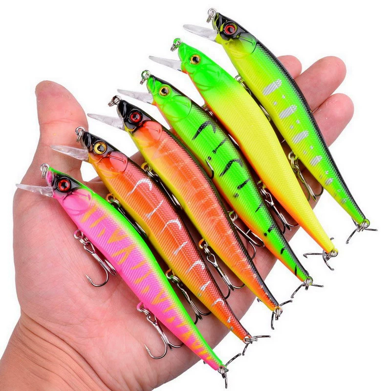 Señuelo minnow verde con acabado realista