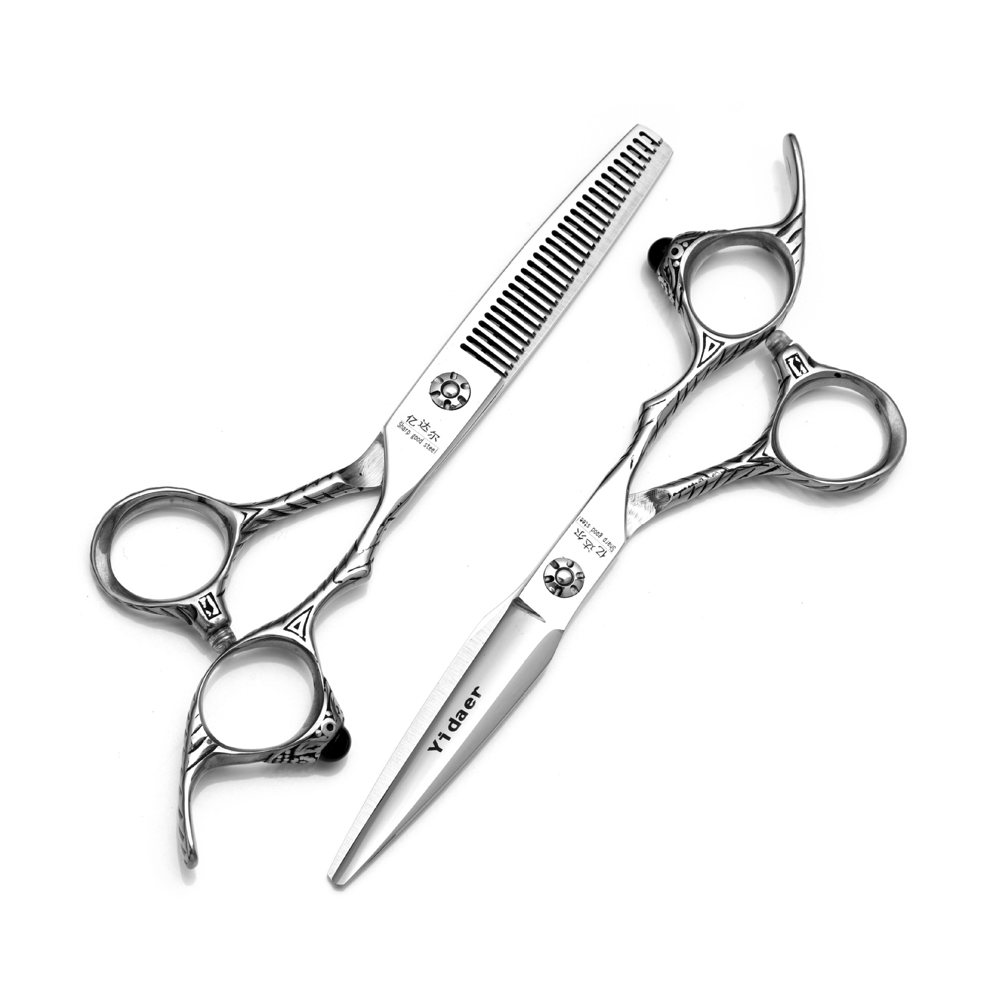 Yidaal tijeras de corte de pelo de alta calidad tijeras de corte de pelo de 6 pulgadas tijeras de corte de pelo tijeras de dientes tijeras de corte de dientes tijeras