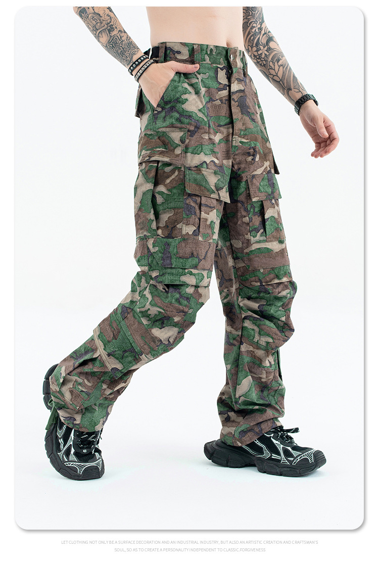 Abbigliamento maschile Arrivo Far Camouflage Cargo Tasca grande Profilo Tuta funzionale larga_voghion.com