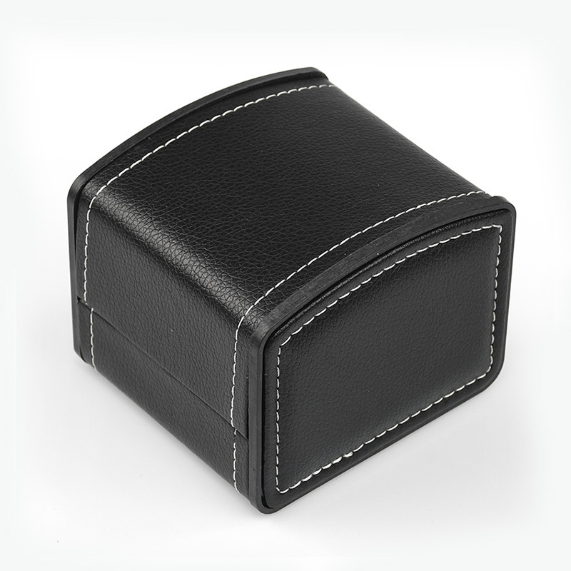 Fabricante al por mayor caja de relojes caja de regalo embalaje spot redonda pu cuero flip caja de almacenamiento caja de relojes